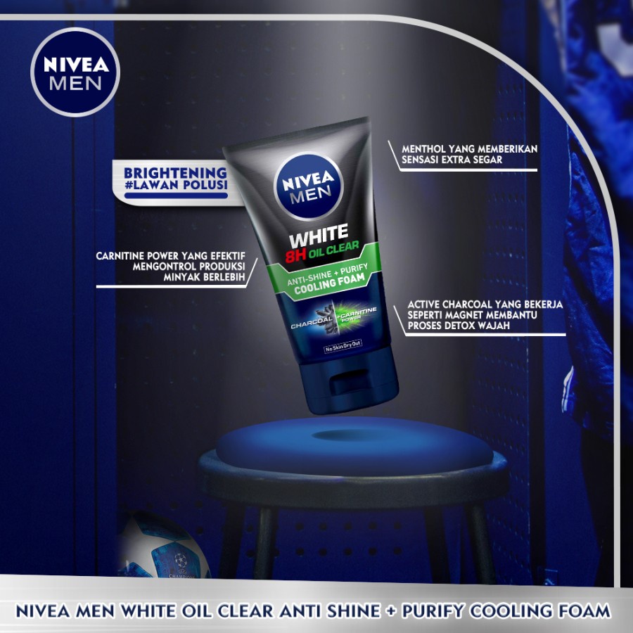 NIVEA MEN Bright Oil Clear Anti Shine + Purify Cooling Foam