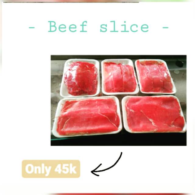 

Beef slice premium 250gr grill daging sapi halal