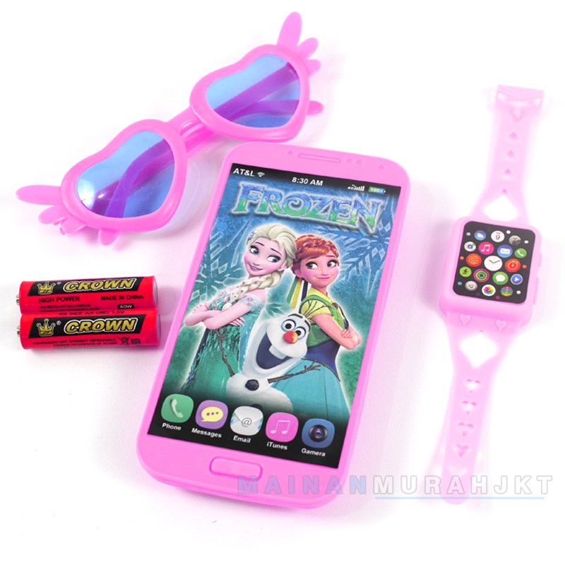 MAINAN ANAK HP MAINAN CZAR-080 HP MIANAN JAM TANGAN KACAMATA FROZEN SEPIDERMAN MAINAN ANAK