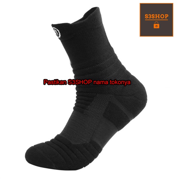 Kaos Kaki Panjang Olahraga Basket Fitness Gym Sports Premium Socks Tebal