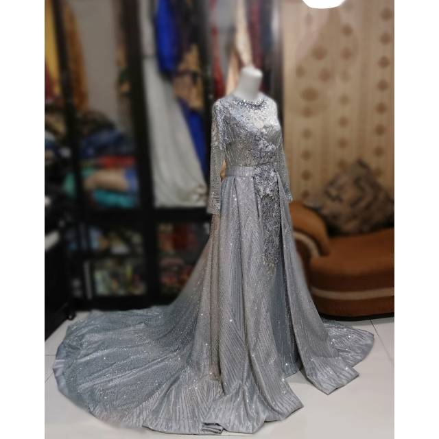 Gaun pengantin muslim / produksi gaun pengantin murah / gaun pengantin murah