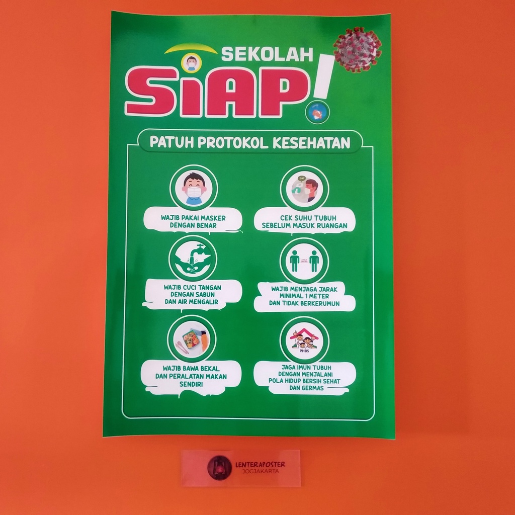 

Poster Siap Sekolah dimasa Pandemi, Poster New Normal, Poster Petuh Protokol Kesehatan. Termurah!!!!