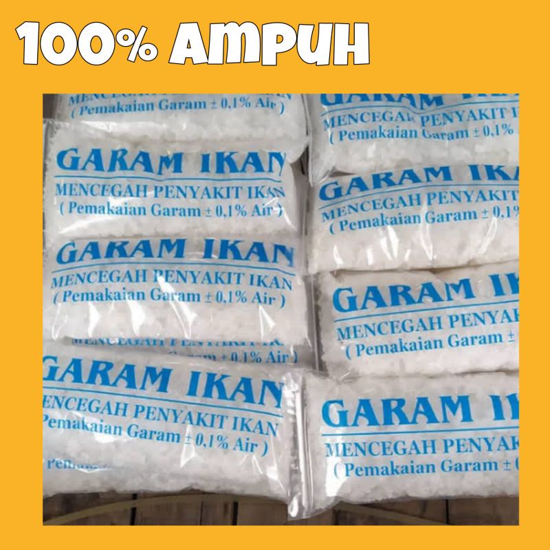 Garam ikan Koi Cupang Channa krosok asli ampuh 500 gram