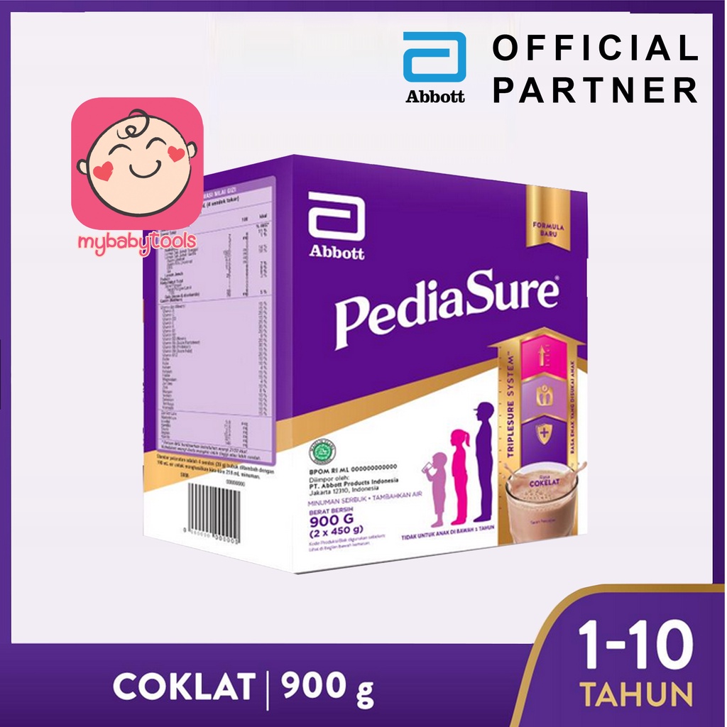 PEDIASURE TRIPLESURE COKELAT 900 GR (2X450 GR)