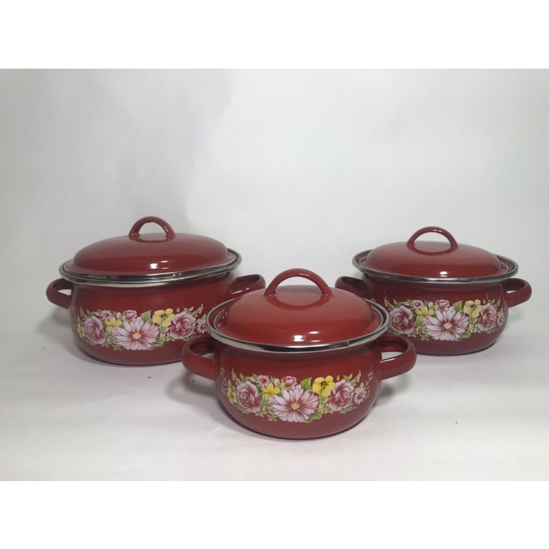 PANCI ENAMEL 18CM WARNA MERAH