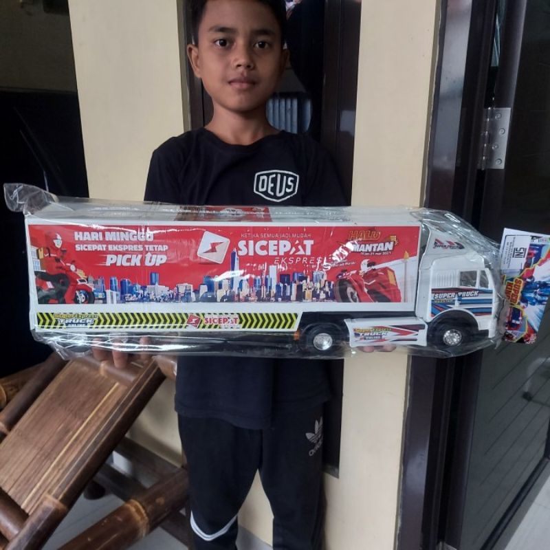 Mainan Truk Kontainer Uk Besar - Mobil Mobilan Ekspedisi Jumbo Anak Laki Cowok