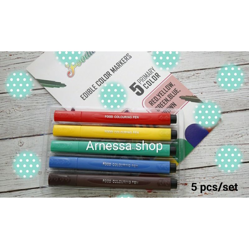 Edible pen food writer warna warni tulisan fondant alas adonan Rolling pin smoother spuit 1M 2D 4B