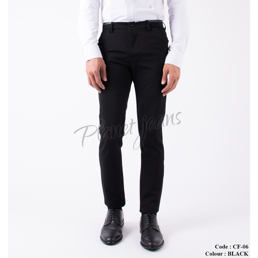  Celana  Kain Bahan  Stretch  Kerja  Slimfit Pria  Formal 