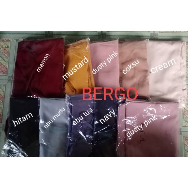 Bergo tali pet/ bergo pet/ jilbab tali pet