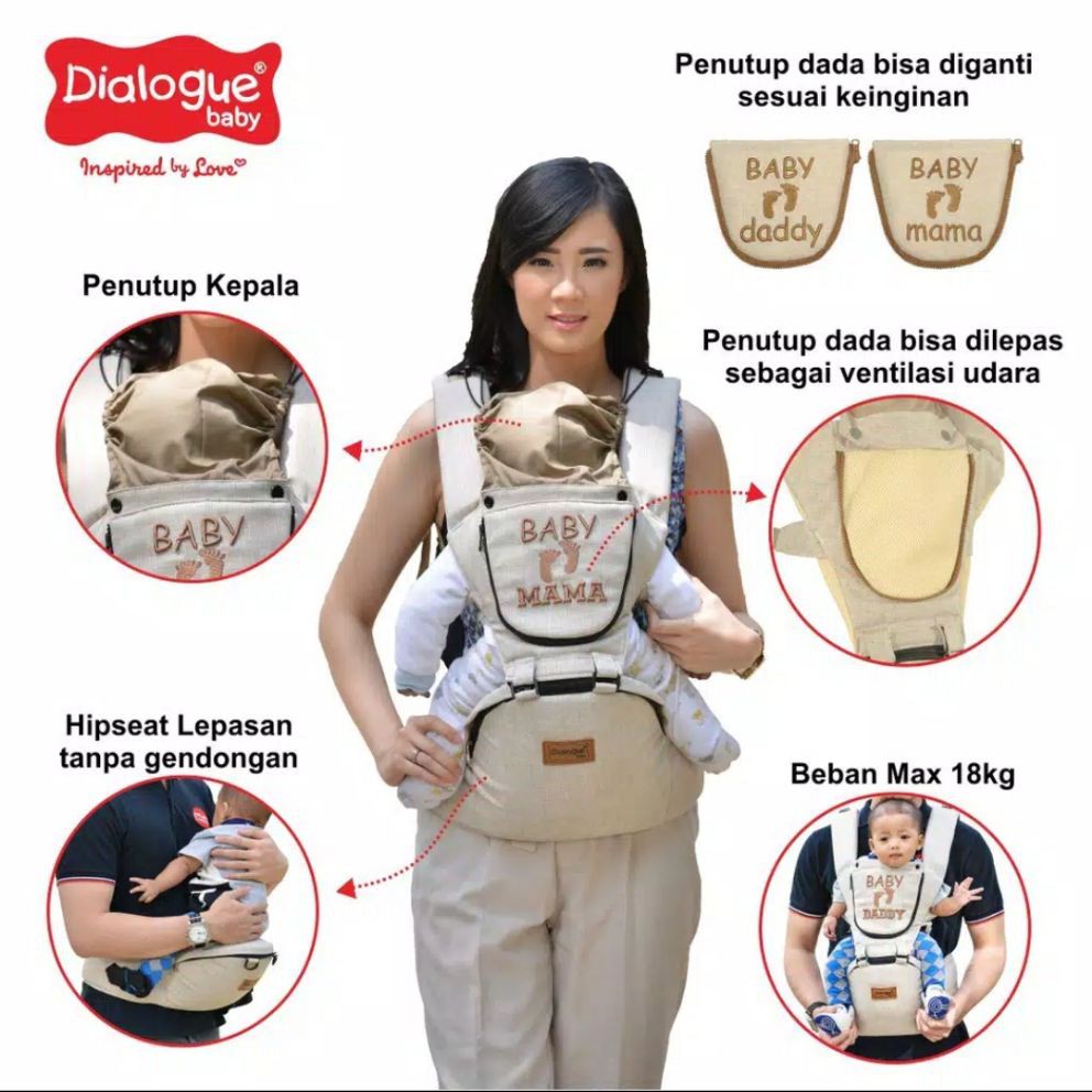 Dialogue DGG 017 Hipseat Airflow Baby Footprint Series