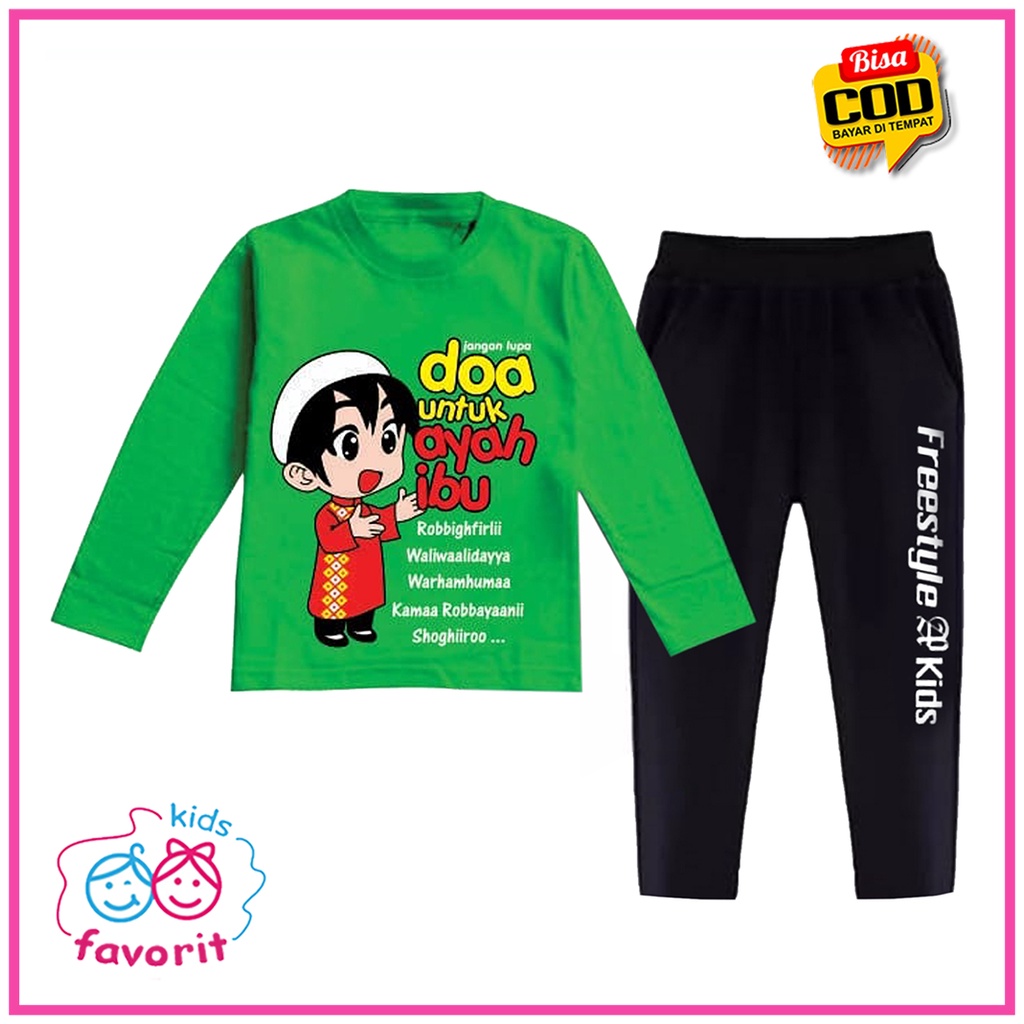 PIYAMA ANAK LAKI LAKI MUSLIM BAJU TIDUR ANAK LAKI LAKI SETELAN LENGAN PANJANG ANAK COWOK 1TAHUN-10TAHUN