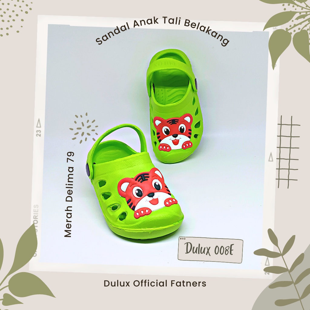 MD 79 - Sandal Baim Tali Belakang Dulux 008E Kartun Macan / Sandal Anak Baim Model Baru