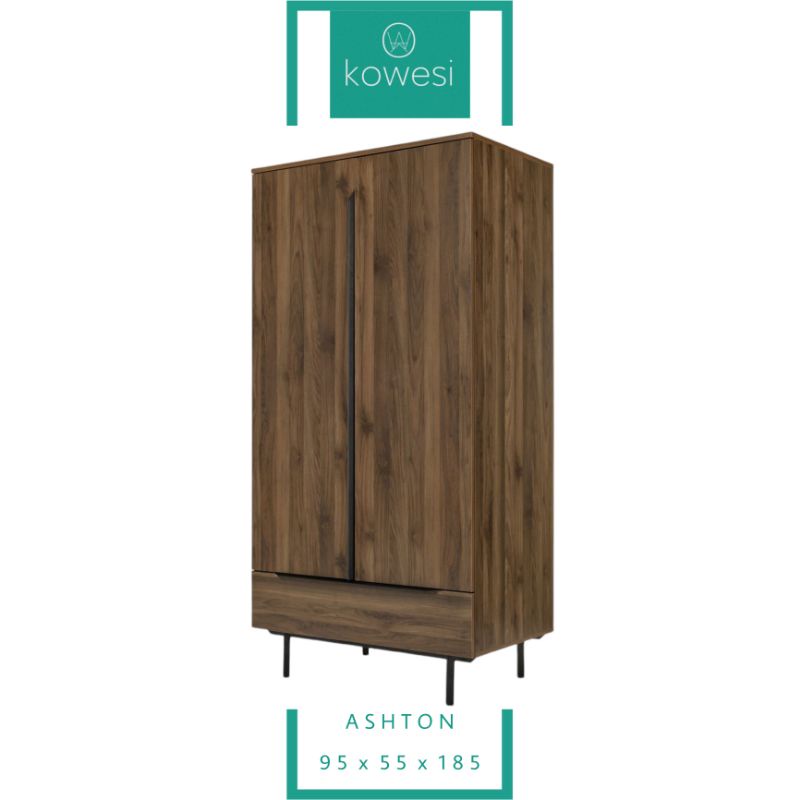 Lemari Pintu 2 Jati Industrial Ashton Industrial Wardrobe