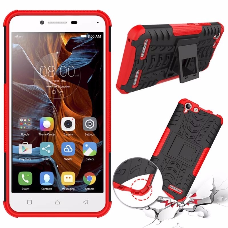 Casing Rugged Armor Lenovo Vibe K5 Plus Lemon 3 K5 Soft Case KickStand