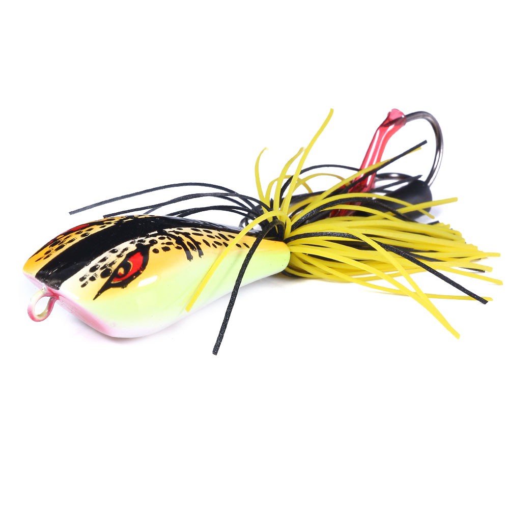 HENGJIA 1PCS 9CM 9.5G Hard Jump Frog Umpan Pancing Ikan Popper Bait Bass Kail Fishing Lure Swimbait