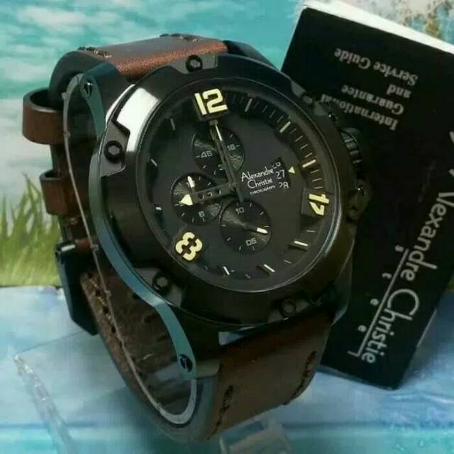 Jam tangan pria Alexandre christie Ac6295 leather