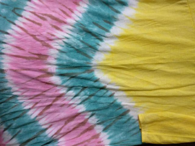 Gamis Kaos Roda Pelangi Tie Dye Ori Ziray Batik Jumbo Premium