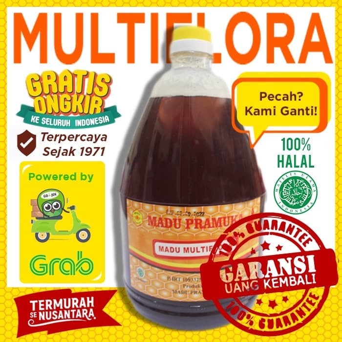 

Termurah Madu Pramuka Multiflora 2000 ml (2 Liter) Special