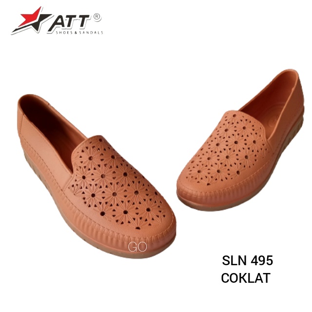 gof ATT SLN 495 SLP 04 SEPATU KARET SLIP ON WANITA Sepatu Cewek Anti Air Empuk Tidak Lecet Ringan