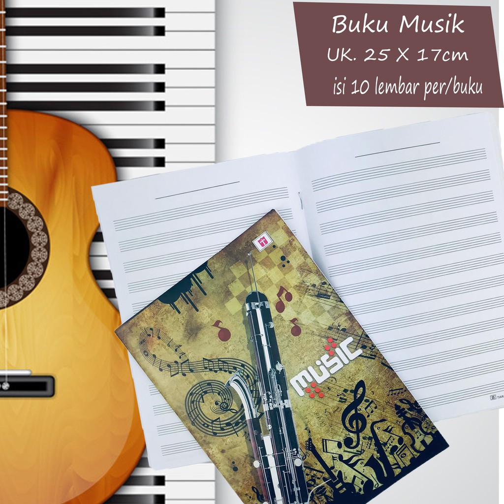 Buku Musik / Buku / isi 10lembar / 25x17cm