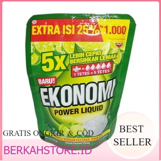 EKONOMI POWER LIQUID 52ml EXTRA ISI 25% / SABUN EKONOMI PENCUCI PIRING (BELI 2 GRATIS 1)