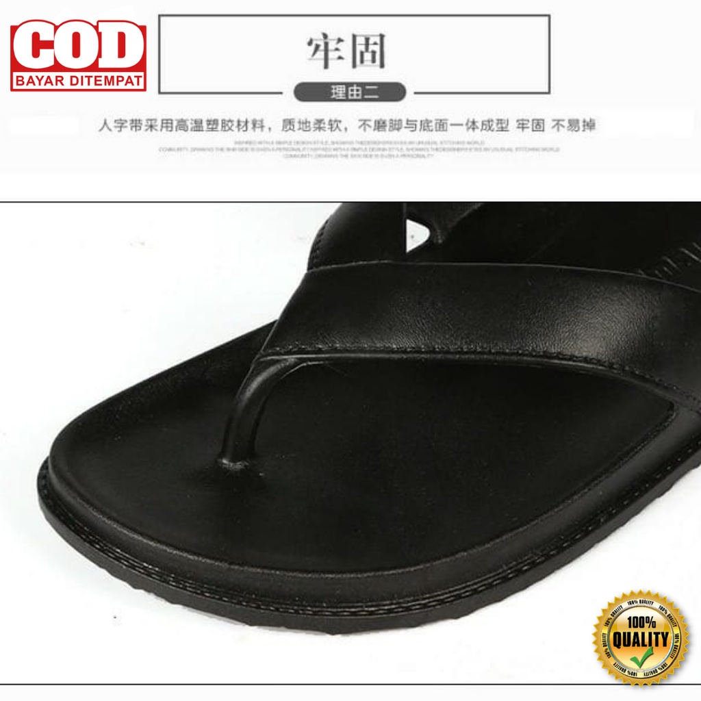 COD Sandal Prison Korean Black Style Pria &amp; Wanita Model Elegan Original