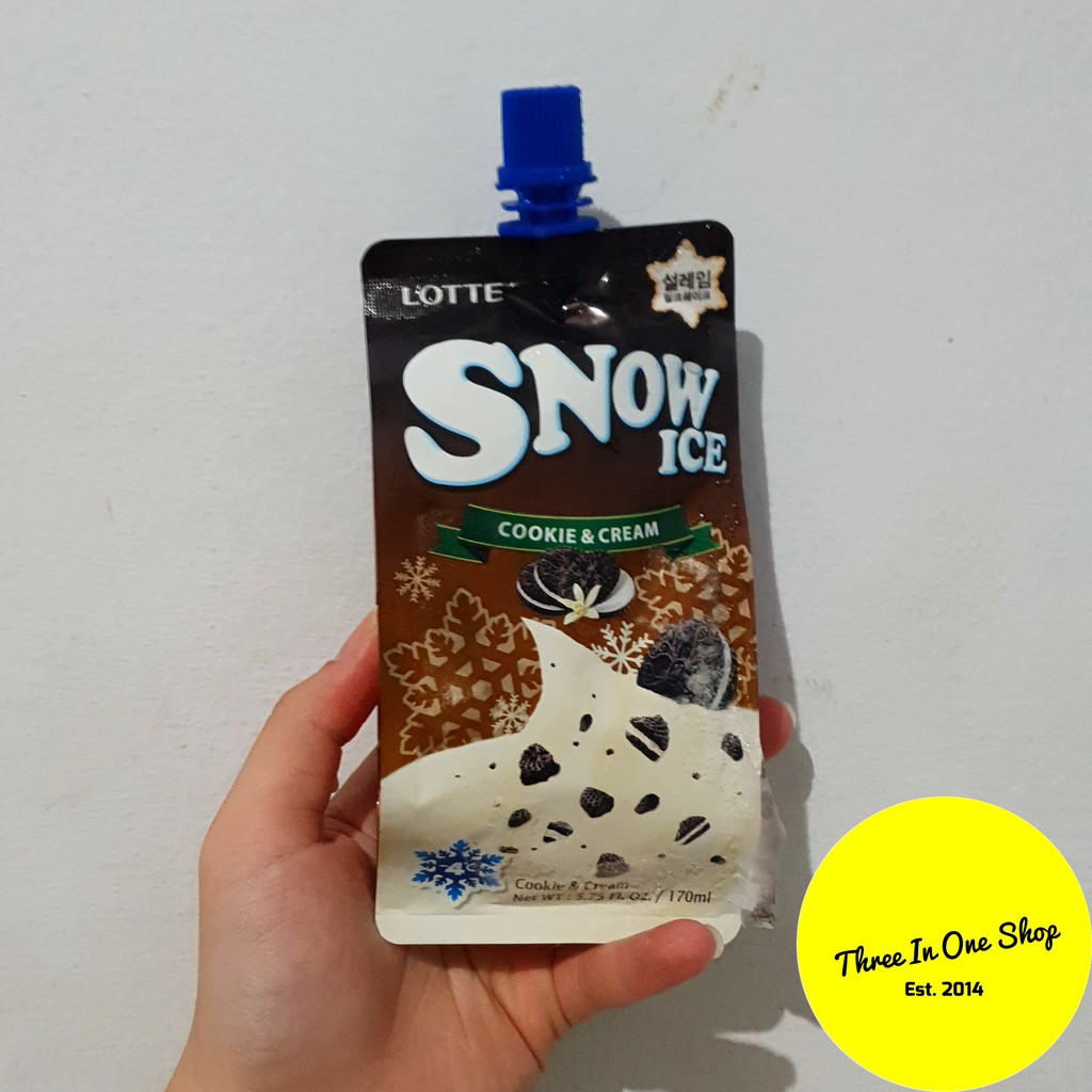 

[READY STOCK] Lotte Snow Ice Milk/Coffee Shake/Cookies & Cream