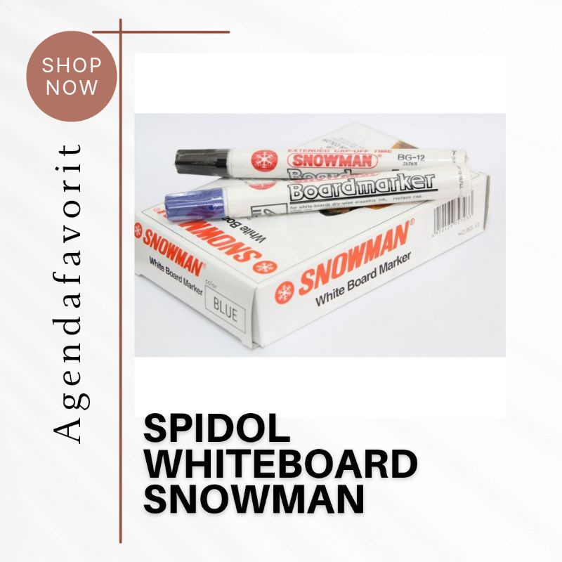 

Spidol Snowman spidol white board papan marker hitam biru bisa dihapus