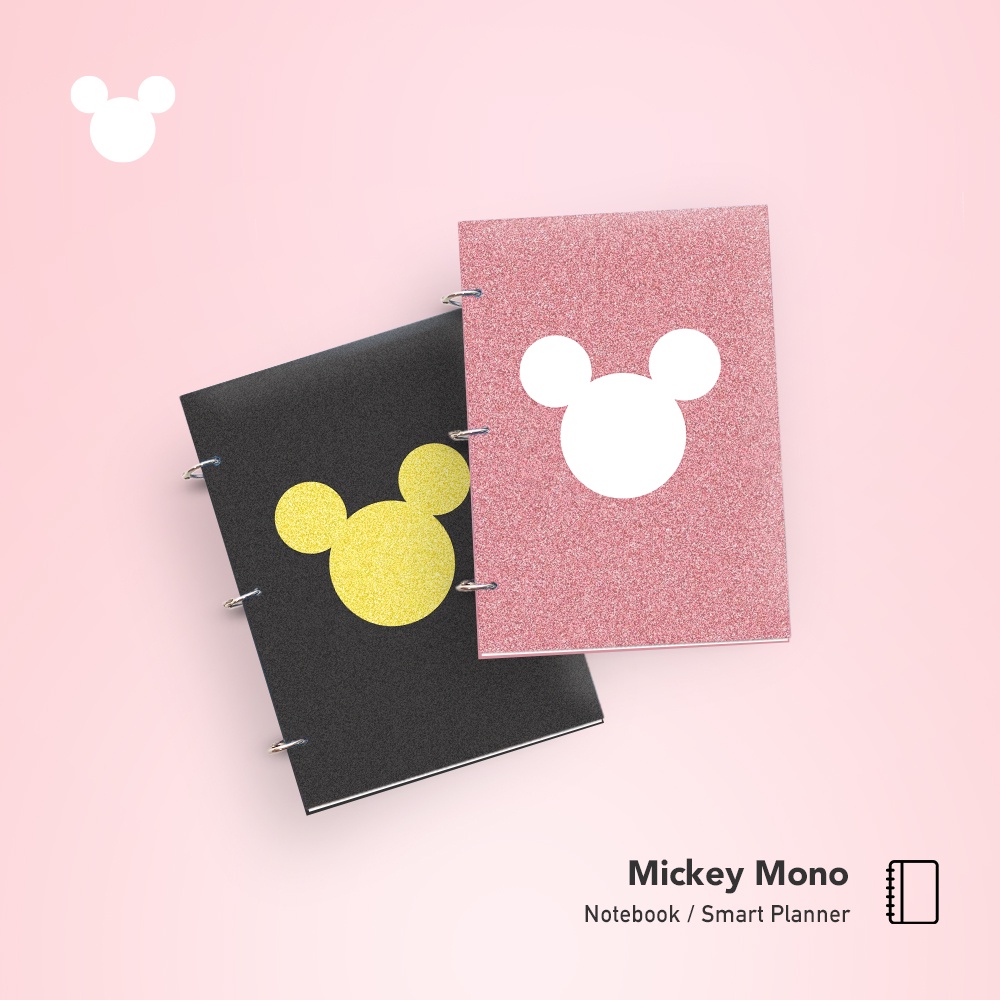 

A5 Mickey Mono - ( notebook / Smart Planner - buku diary / notes / book / buku / weekly / monthly / yearly / agenda / journal - Disney / minnie / mouse / korea / aesthetic / binder / estetik)