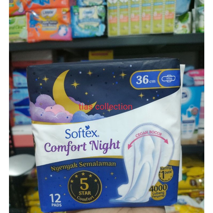 Softex Comfort Night Wing 36cm 12 pads