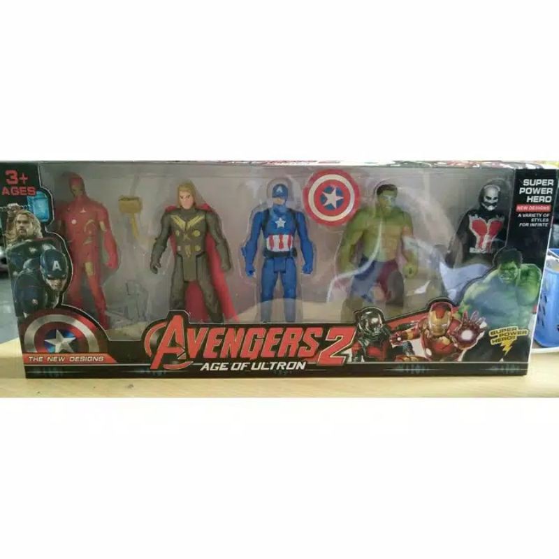 Action Figure Avengers Mainan Anak Robot Hulk Iron Man Thor Captain America Original Murah KE14