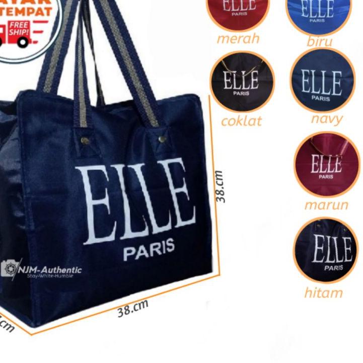 ⚡️9.9 Promo Brand⚡️ Shopping Bag Tas Belanja Lipat Serbaguna Elle Paris Tas Travel Mudik wadah Baju 