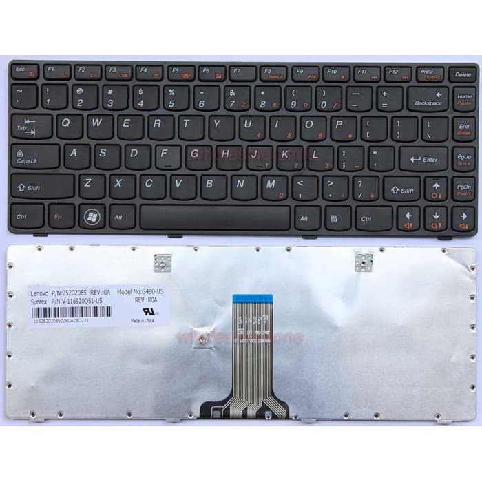 KEYBOARD LAPTOP LENOVO G480 G480A, G485 G485A G485G, Z380 Z480 Z485