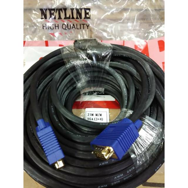 Netline Kabel VGA 25Meter Gold Plate