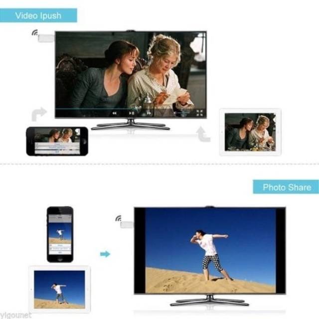 Anycast dongle HDMI WIFI display recaiver TV / nonton &amp; main game handphone android iphone di TV