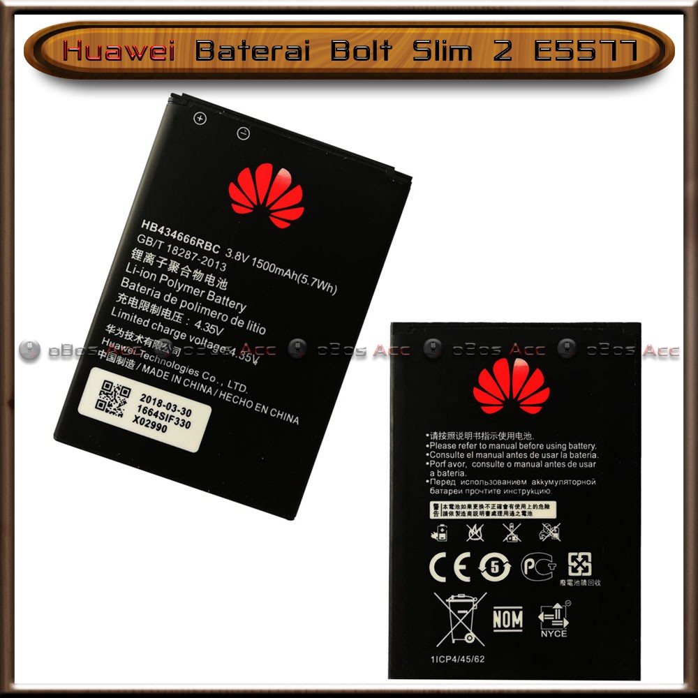 Baterai HUAWEI Modem Bolt Slim 2 E5577 HB434666RBC Original Batre Batrai HP
