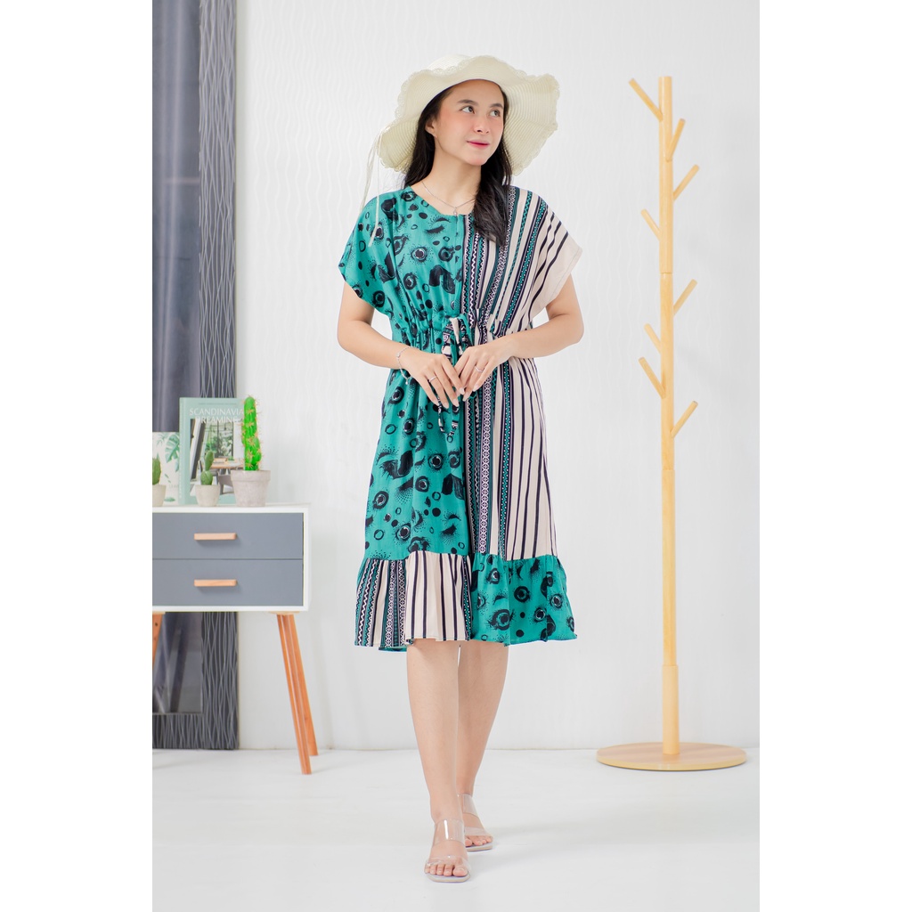 JESSIE Daster Serut Ruffle Busui Rayon Premium BUSUI by Ademin.Co-DRB-617(serut)