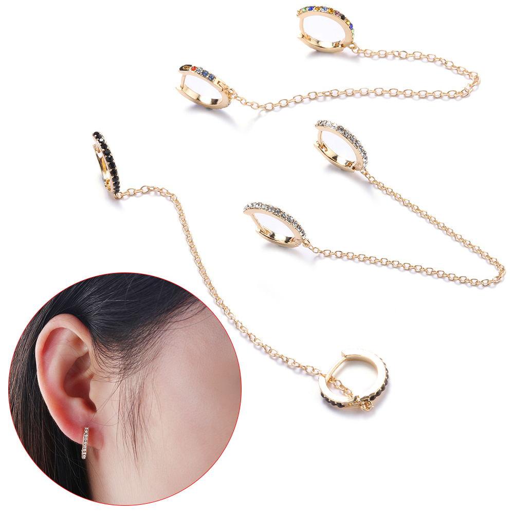 Lily Putaran Hoop Anting Wanita Pria Fashion Pernikahan Pertunangan Berlian Putih Perhiasan Hadiah Earrings