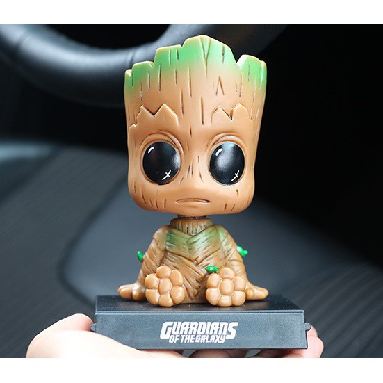 Boneka Figure Miniatur Pajangan Mobil Stand GROOT GUARDIAN OF GALAXY Goyang Kepala Shacking Head Toy