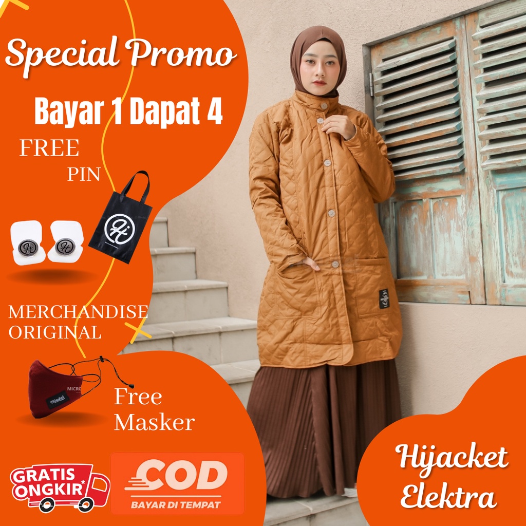 Jaket Wanita Panjang Warna imperial Model Long Jacket Musim Dingin