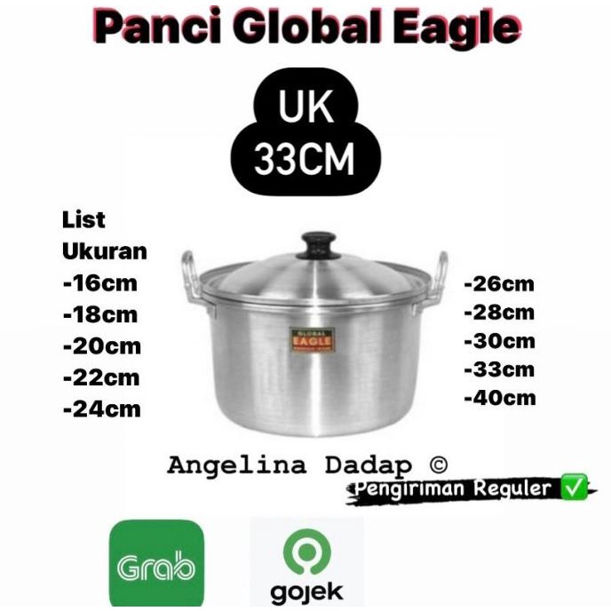 /////] Panci Alumunium Global Eagle 33cm Panci Besar Panci Serbaguna