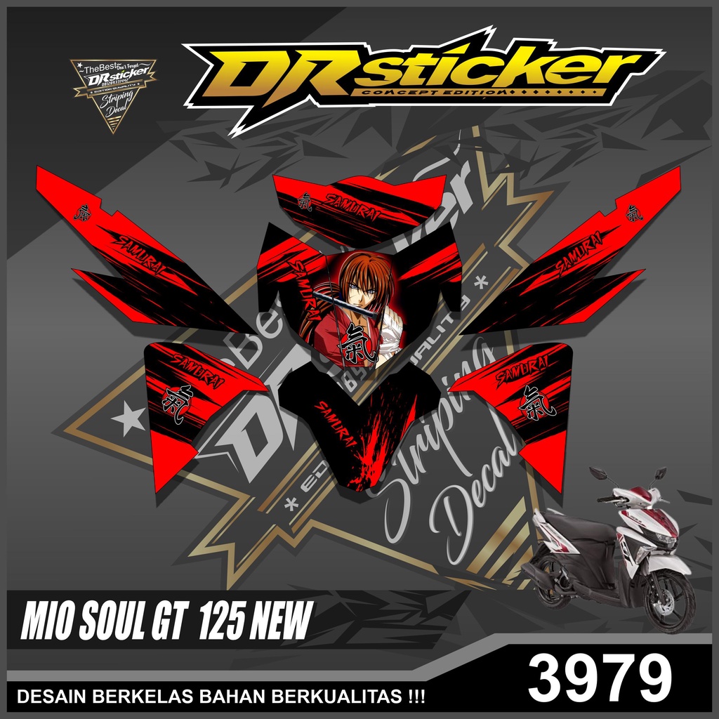 Jual 3979 Stiker Decal Fullbody Motor Mio Soul GT 125 New Lis Variasi