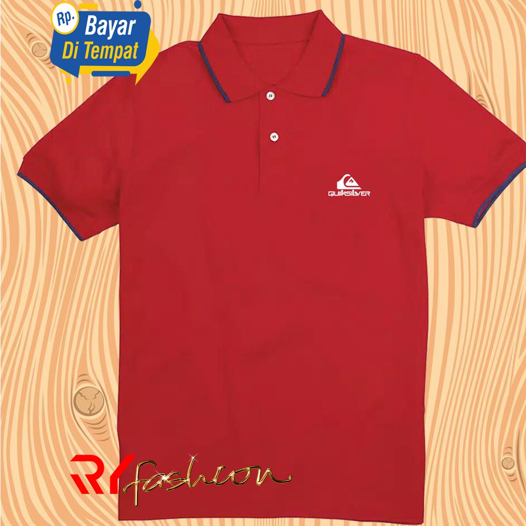 Tshirt Polo / Kaos Polo Kerah Quiksilver Putih / Kaos Premium