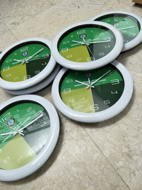 Jam Dinding Custom Promosi /Souvenir 30cm Logo Usaha Kualitas Bagus