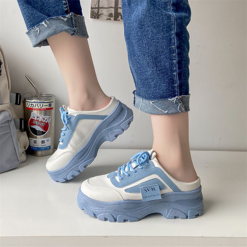 [GROSIR][COD] SEVEN_DAY SEPATU SNEAKERS WANITA KOREA IMPORT SPORT SHOES BIRU H-965