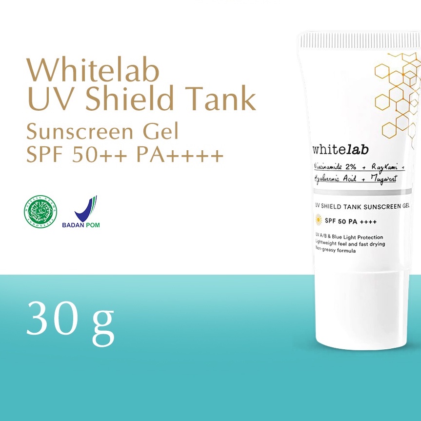 [ORI] Whitelab UV Shield Tank Sunscreen Gel SPF 50++ PA++++ Melindungi Kulit Dari Pengaruh Buruk Sinar UV A &amp; UV B