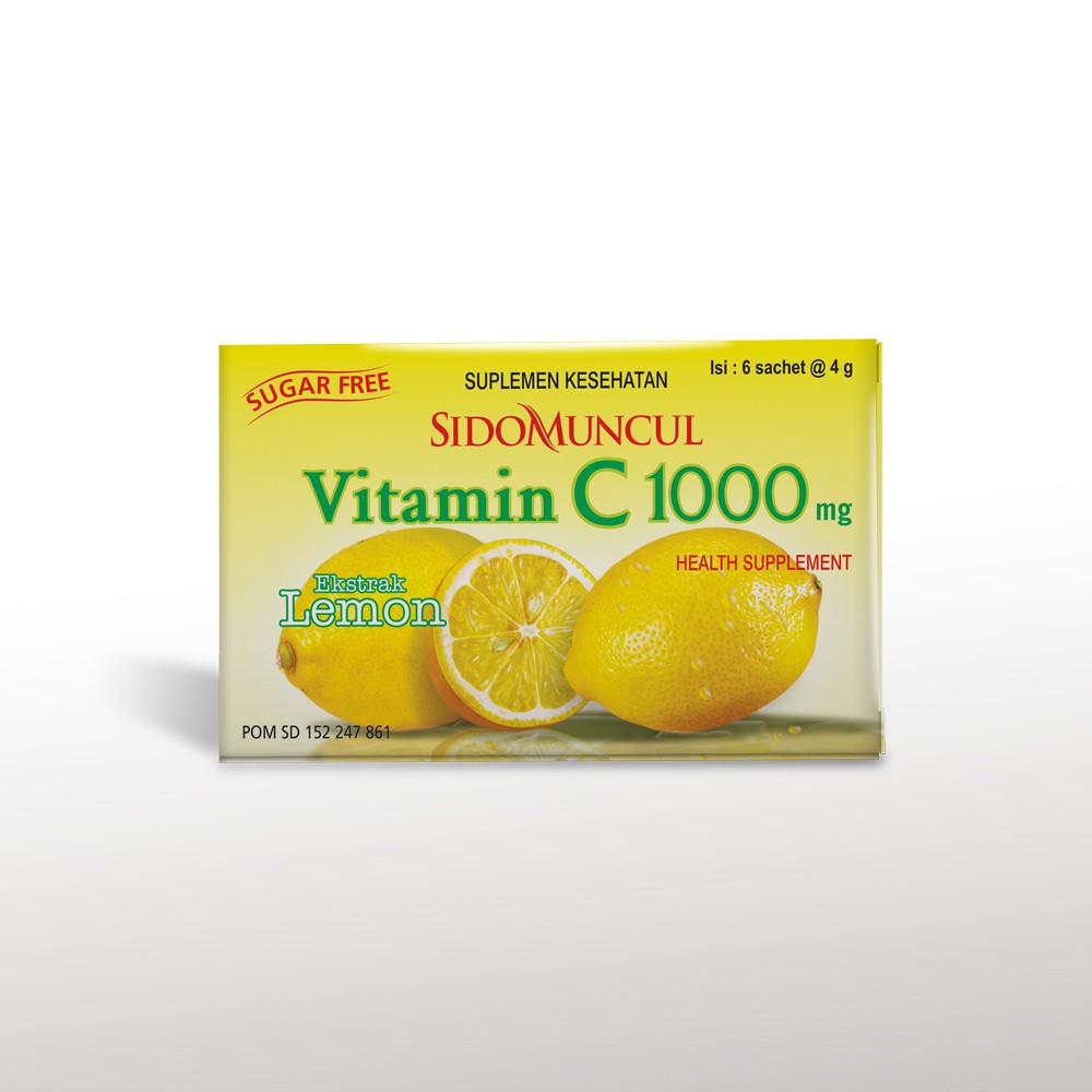 Sido Muncul Vitamin C 1000 Serbuk Lemon 6 S Jaga Daya Tahan Tubuh Shopee Indonesia