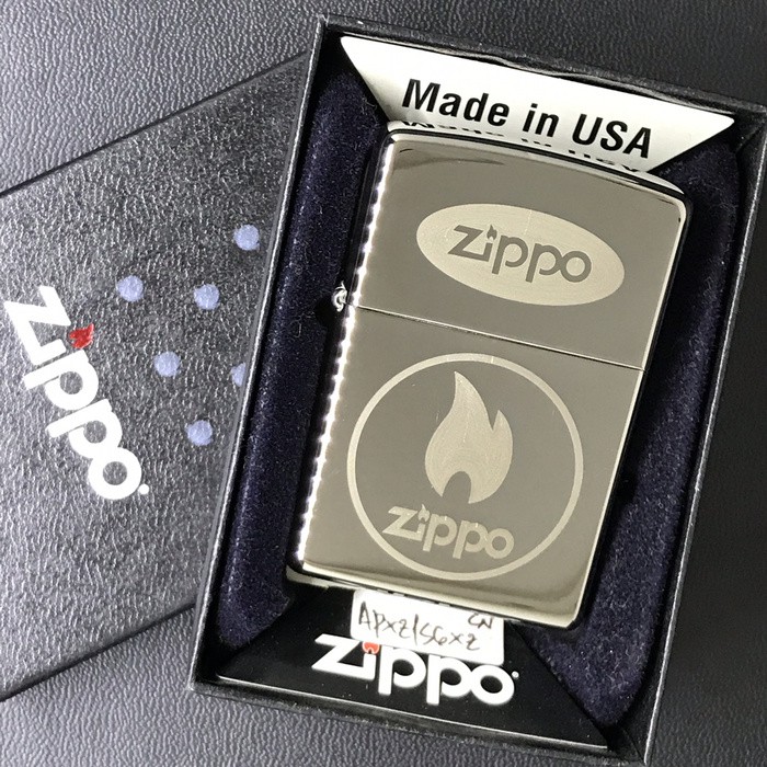 SALE ZIPPO LIGHTER ORIGINAL EX- DISPLAY - BLACK ICE ZIPPO FLAME
