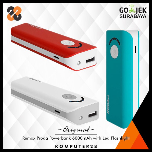 Remax Proda Powerbank 6000mAh with Led Flashlight