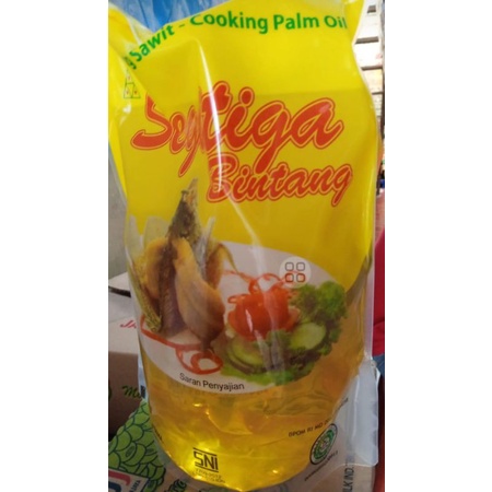 minyak goreng kemasan 2liter segitiga bintang